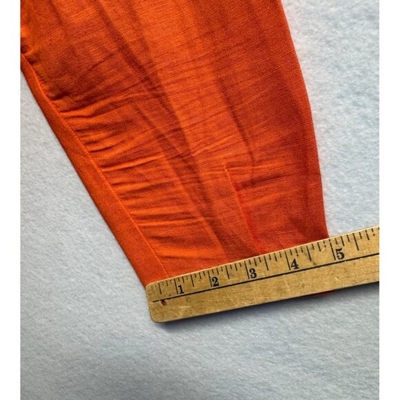 Orange Open-Front Cropped Blazer Size 12 Positive Attitude Womens Jacket - Picture 9 of 10